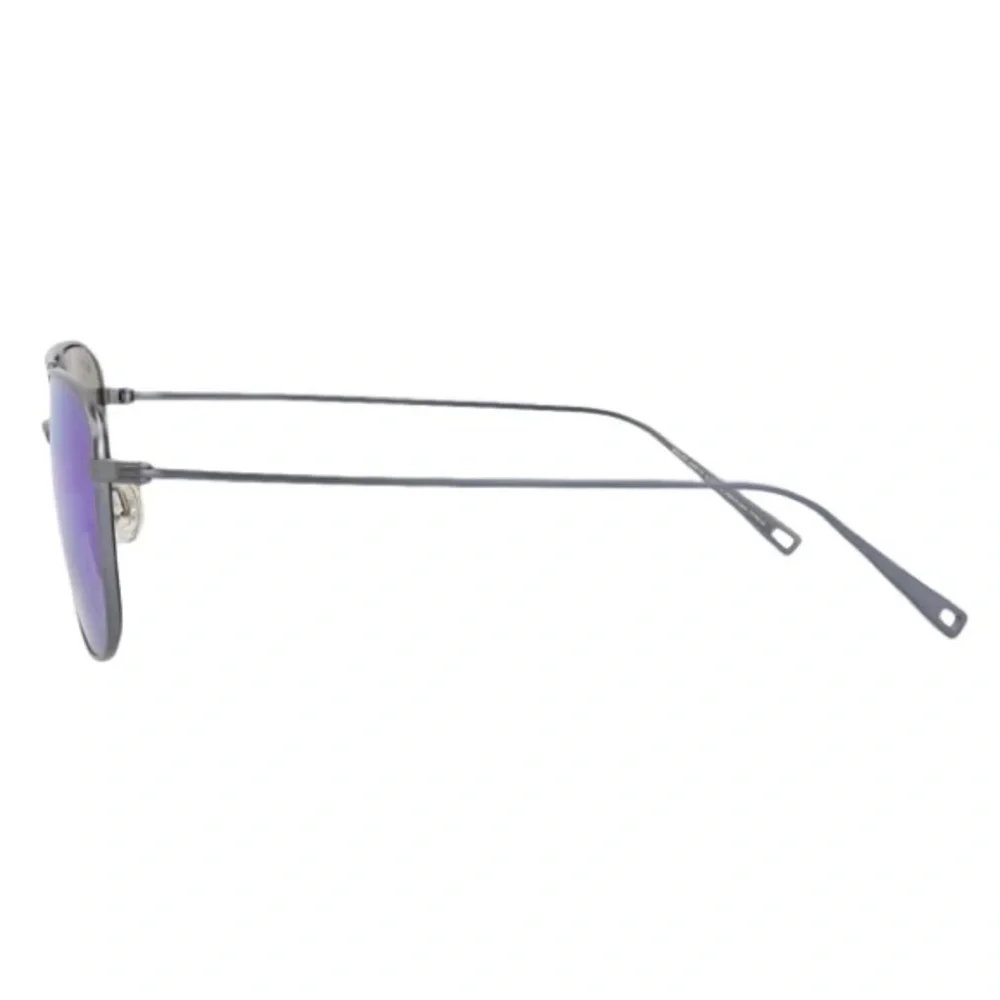 Maui Jim  Mikioi Titanium Blue Mirrored Rectangle Sunglasses